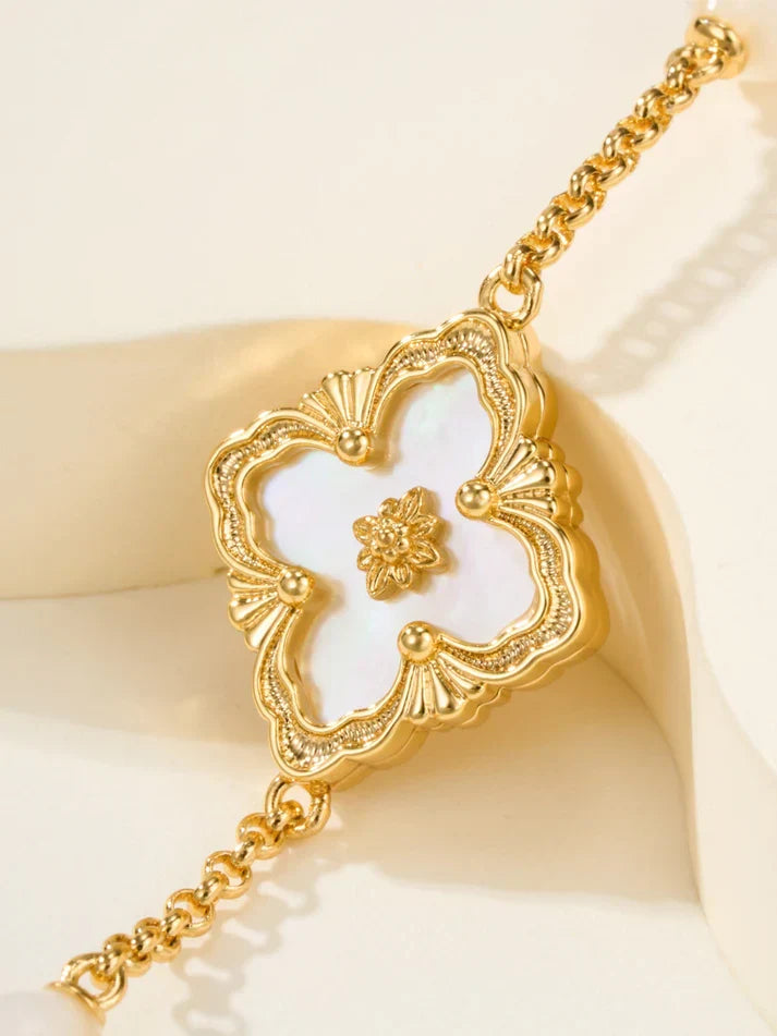 [Lume Jewels]B.C.L ENAMELED Three-Flower Bracelet£¨Trumpet)