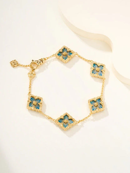 [Lume Jewels]B.C.L ENAMELED Five-Flower Bracelet£¨Various Colors)