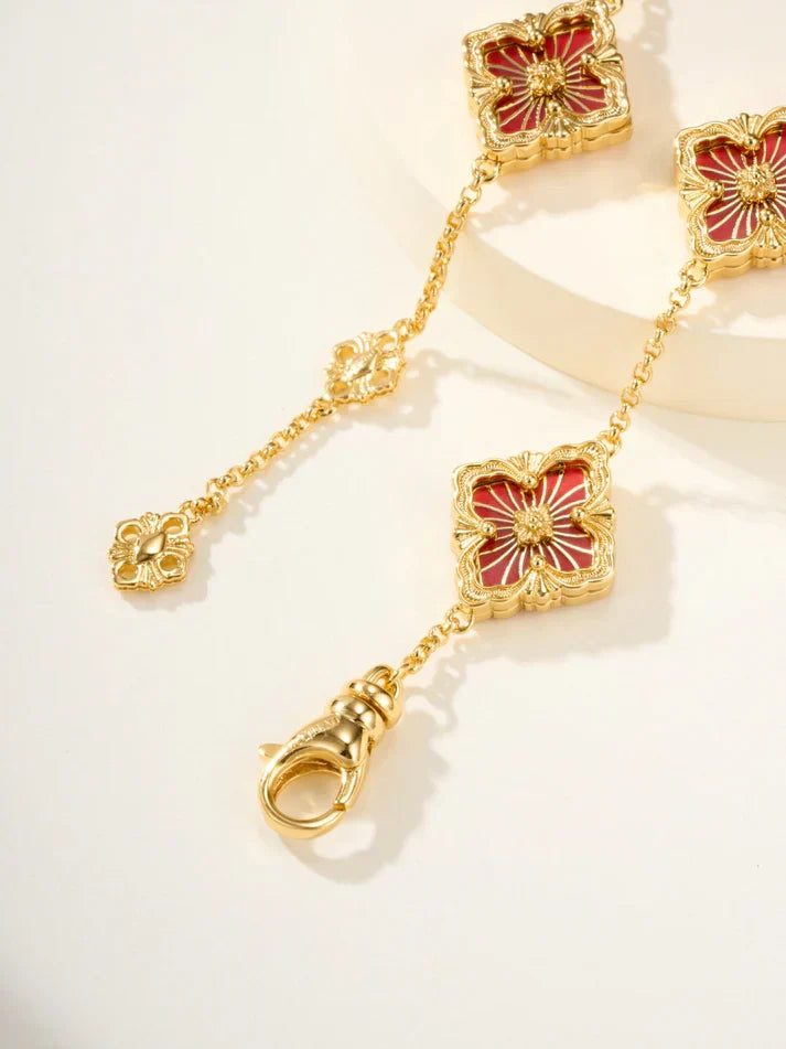 [Lume Jewels]B.C.L ENAMELED Five-Flower Bracelet£¨Various Colors)