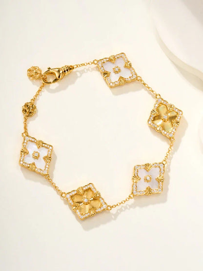 [Lume Jewels]B.C.L ENAMELED Five-Flower Bracelet£¨Various Colors) BIG SIZE