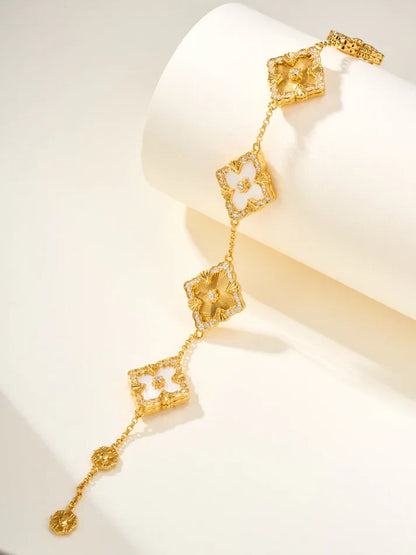 [Lume Jewels]B.C.L ENAMELED Five-Flower Bracelet£¨Various Colors) BIG SIZE