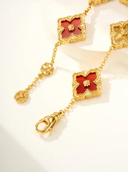 [Lume Jewels]B.C.L ENAMELED Five-Flower Bracelet£¨Various Colors) BIG SIZE