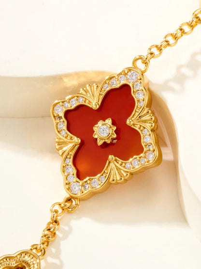 [Lume Jewels]B.C.L ENAMELED Five-Flower Bracelet£¨Various Colors) BIG SIZE