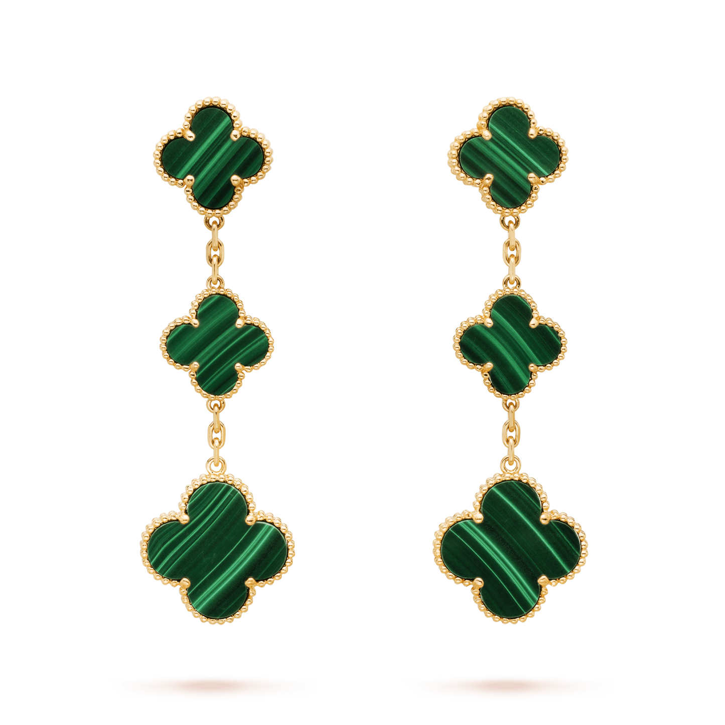 ¡®Lume Jewels¡¯CLOVER MALACHITE 3 MOTIFS GOLD