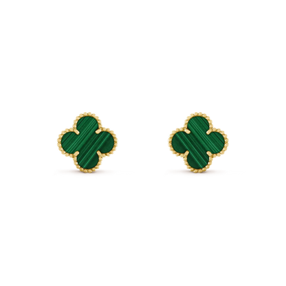 ¡®Lume Jewels¡¯CLOVER MEDIUM 1 MOTIFS MALACHITE  EARRINGS