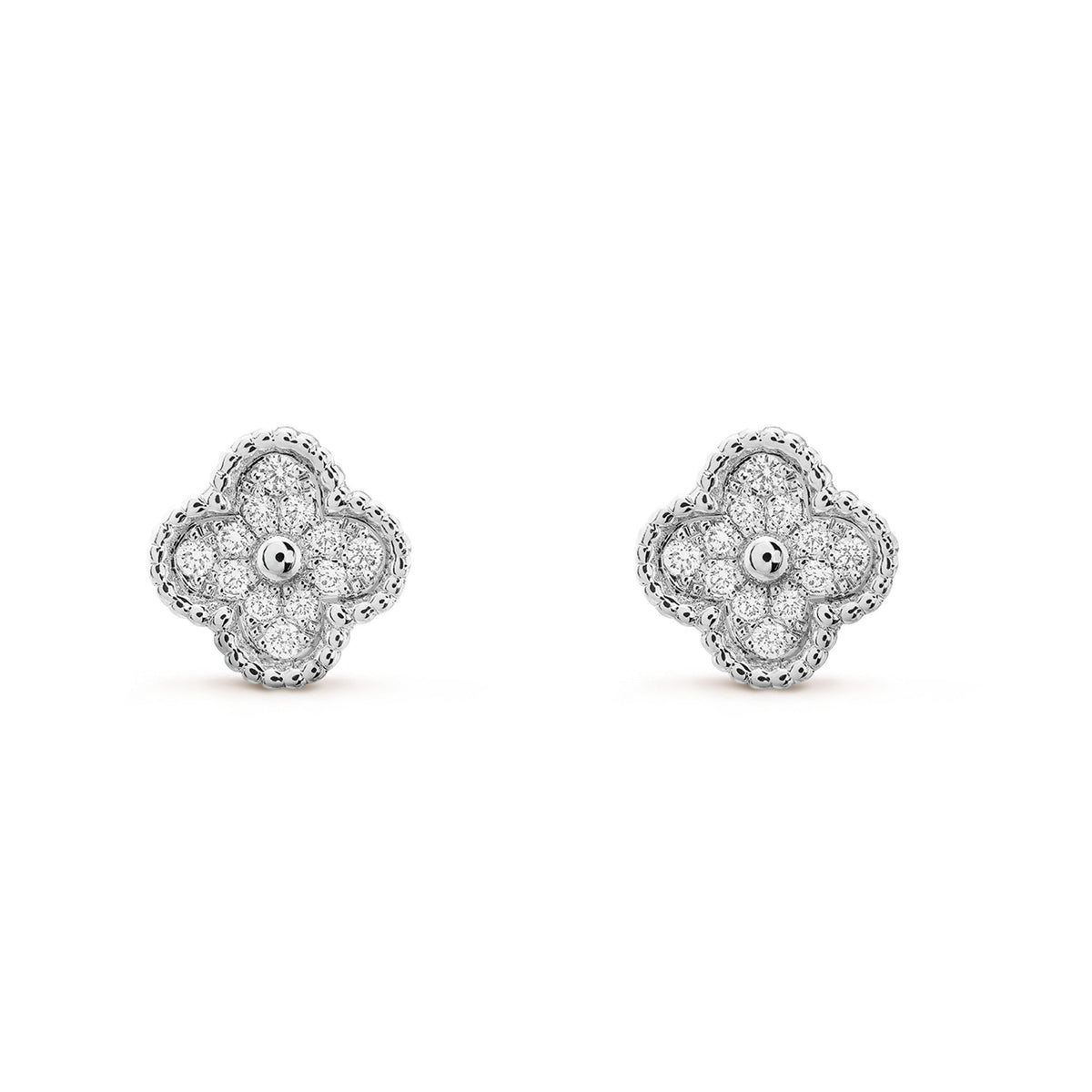 ¡®Lume Jewels¡¯CLOVER MINI DIAMOND STUD EARRINGS