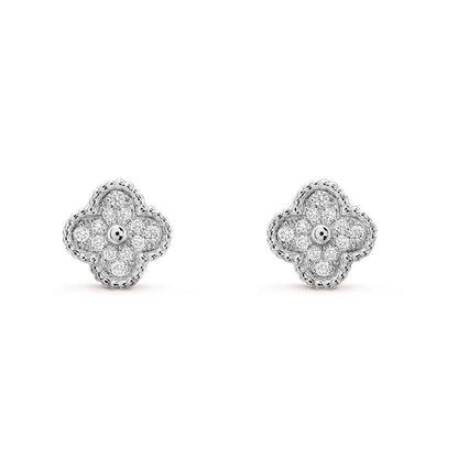 ¡®Lume Jewels¡¯CLOVER MINI DIAMOND STUD EARRINGS