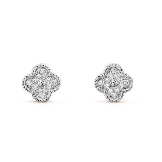 ¡®Lume Jewels¡¯CLOVER MINI DIAMOND STUD EARRINGS