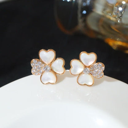 [Lume Jewels]FRIVOLE PINK GOLD FLOWER DIAMOND EARRINGS 2