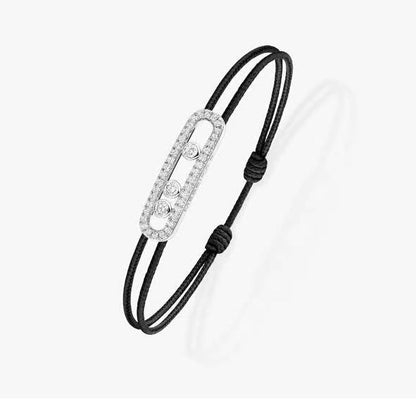 [Lume Jewels]Messika Care(s) pink cord pavé bracelet