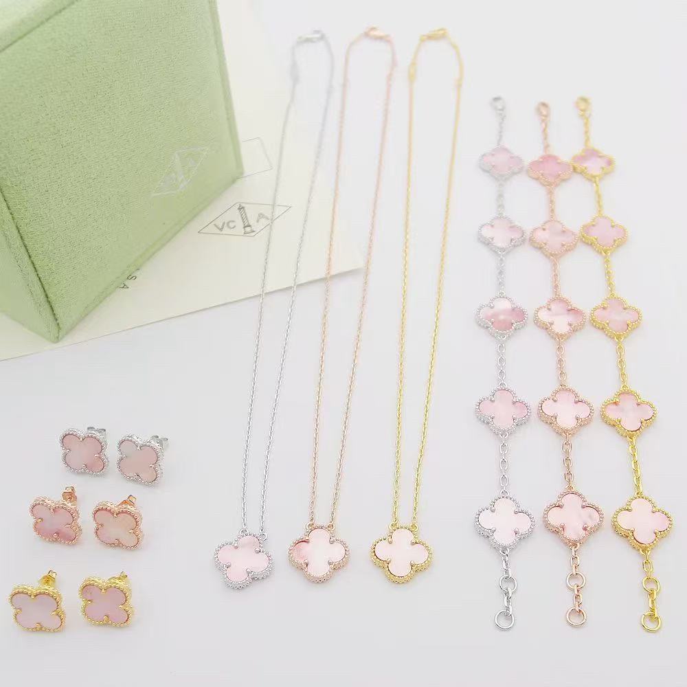 [Lume Jewels]Clover Mini Pink Earrings
