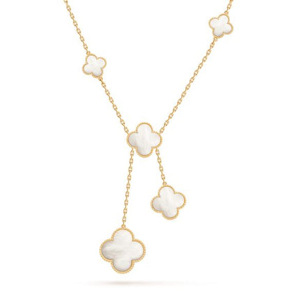 ¡®Lume Jewels¡¯CLOVER MOTHER OF PEARL NECKLACE 6 MOTIF