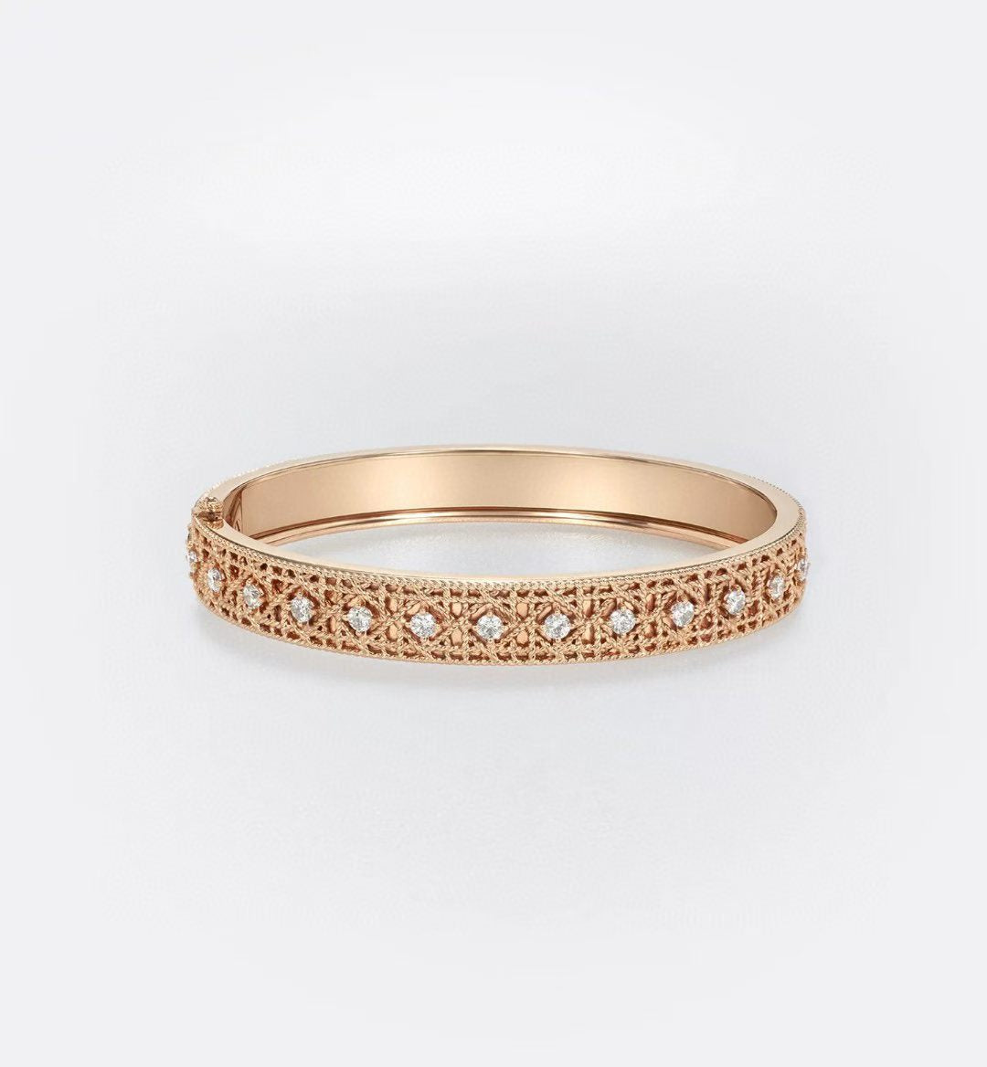 [Lume Jewels] 2026 WOVEN-PATTERN BRACELET SET WITH FULL DIAMOND INLAY THREE-COLORS