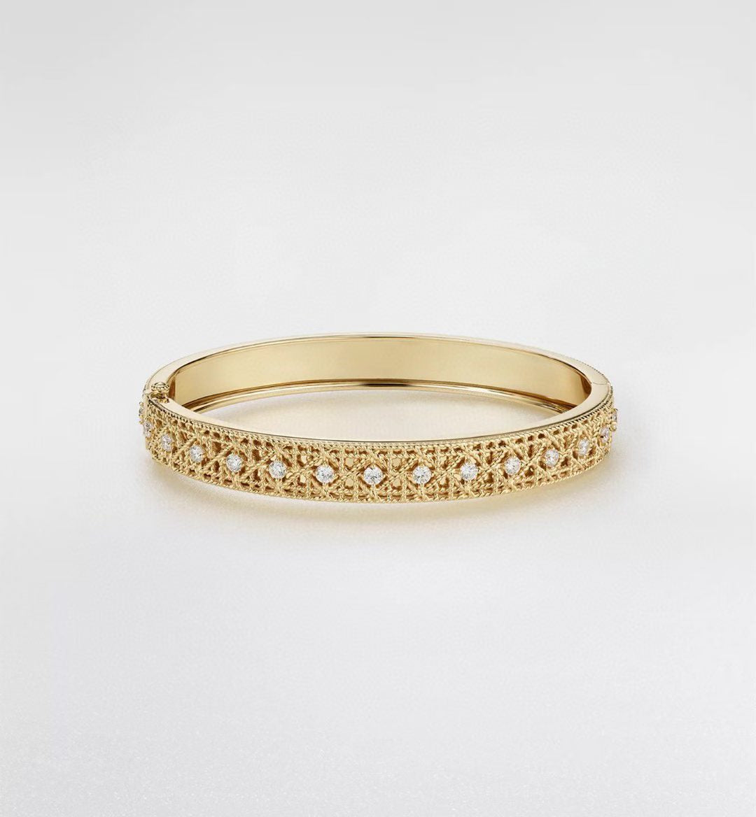 [Lume Jewels] 2026 WOVEN-PATTERN BRACELET SET WITH FULL DIAMOND INLAY THREE-COLORS
