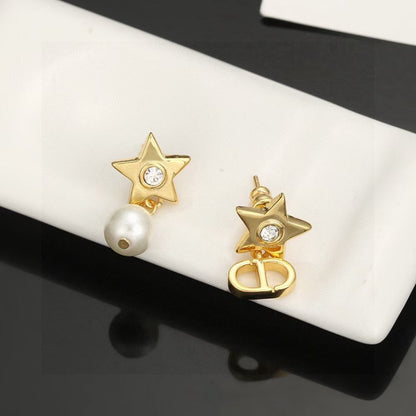 [Lume Jewels]CD Star-Shaped Letter Earrings