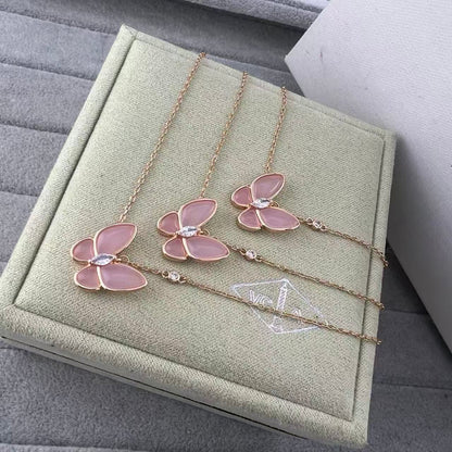 [Lume Jewels] Pink Butterfly Necklace