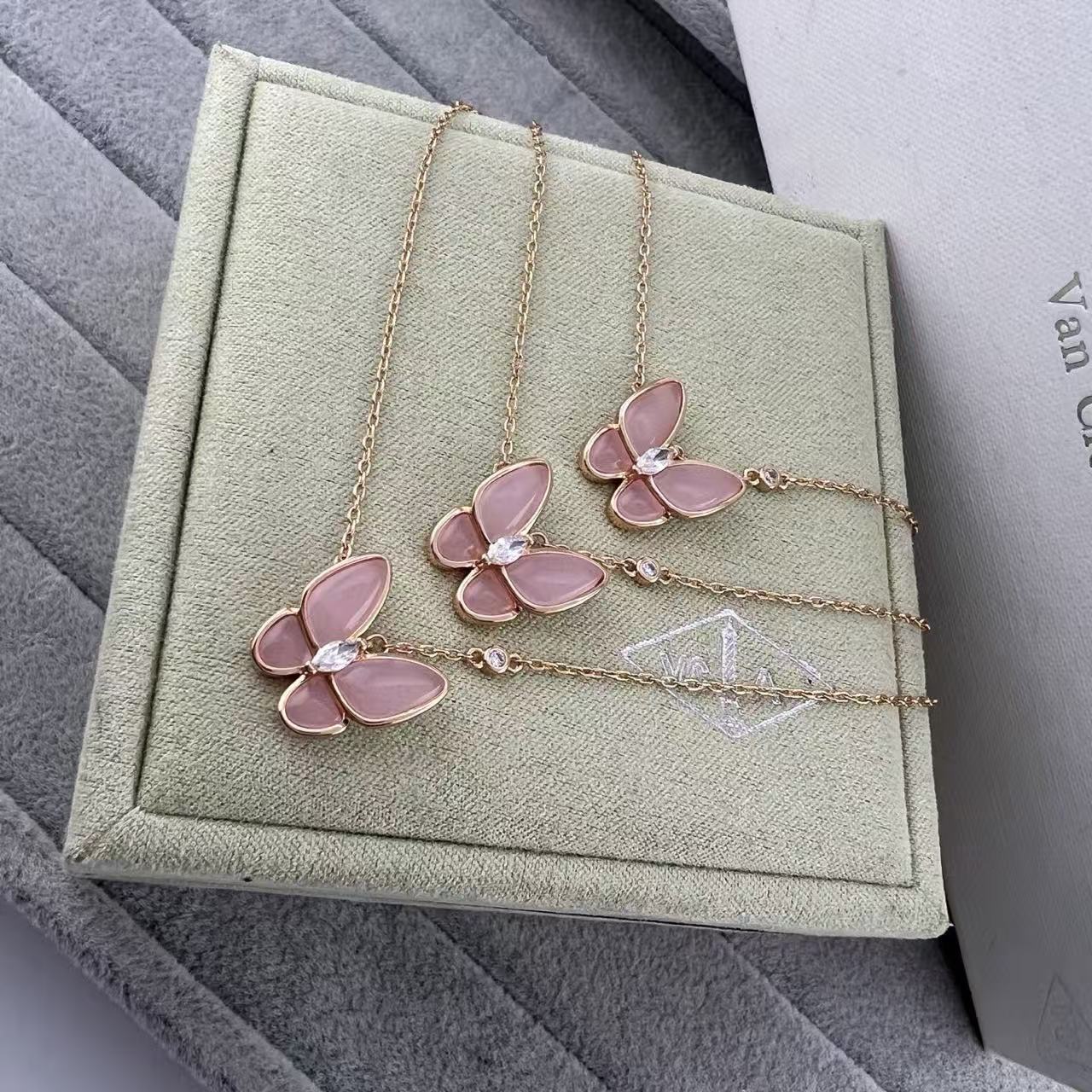 [Lume Jewels] Pink Butterfly Necklace