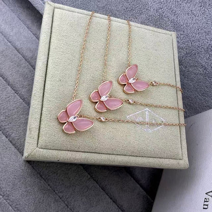 [Lume Jewels] Pink Butterfly Necklace
