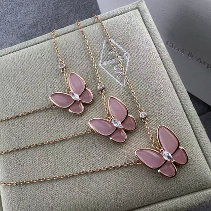 [Lume Jewels] Pink Butterfly Necklace