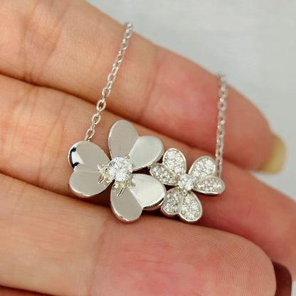 [Lume Jewels] Two Flowers & Clover Choker