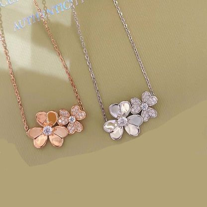 [Lume Jewels] Two Flowers & Clover Choker