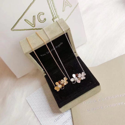 [Lume Jewels] Two Flowers & Clover Choker