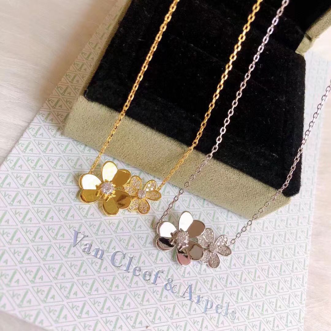 [Lume Jewels] Two Flowers & Clover Choker