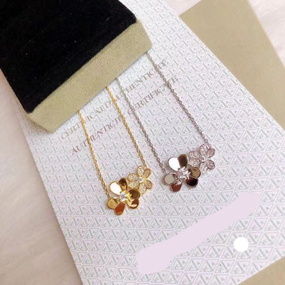[Lume Jewels] Two Flowers & Clover Choker