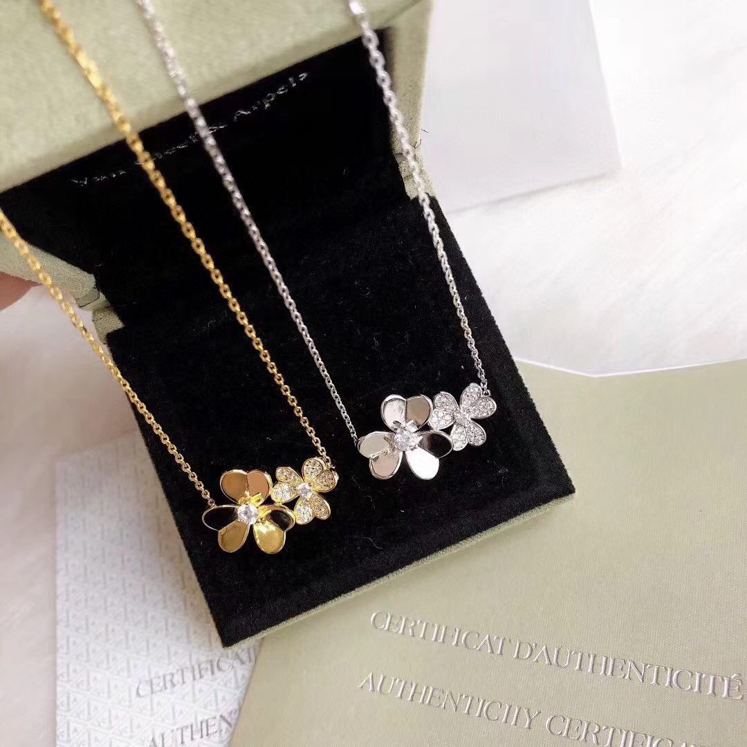[Lume Jewels] Two Flowers & Clover Choker