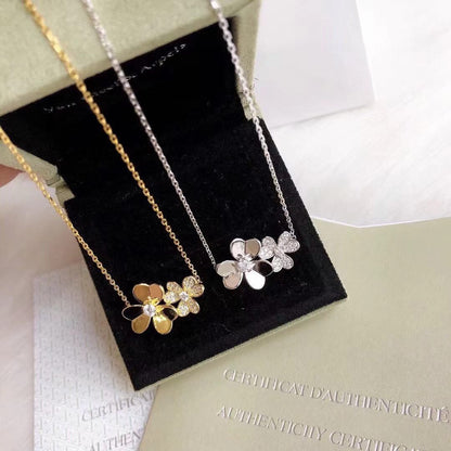 [Lume Jewels] Two Flowers & Clover Choker