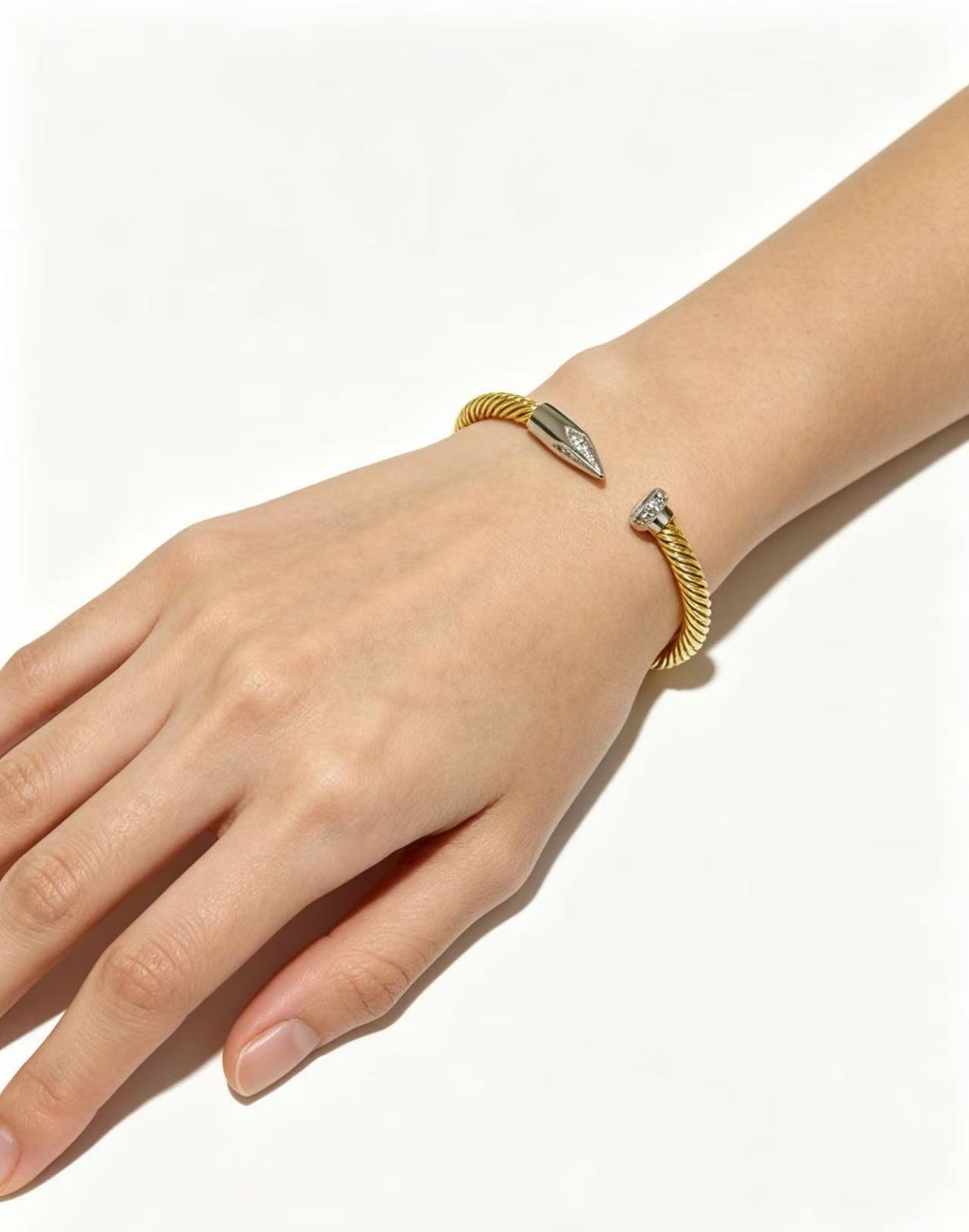 [Lume Jewels]Open threaded nail bracelet