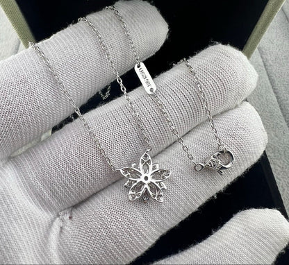 [Lume Jewels] Full Diamond Hollow Lotus Necklace Set