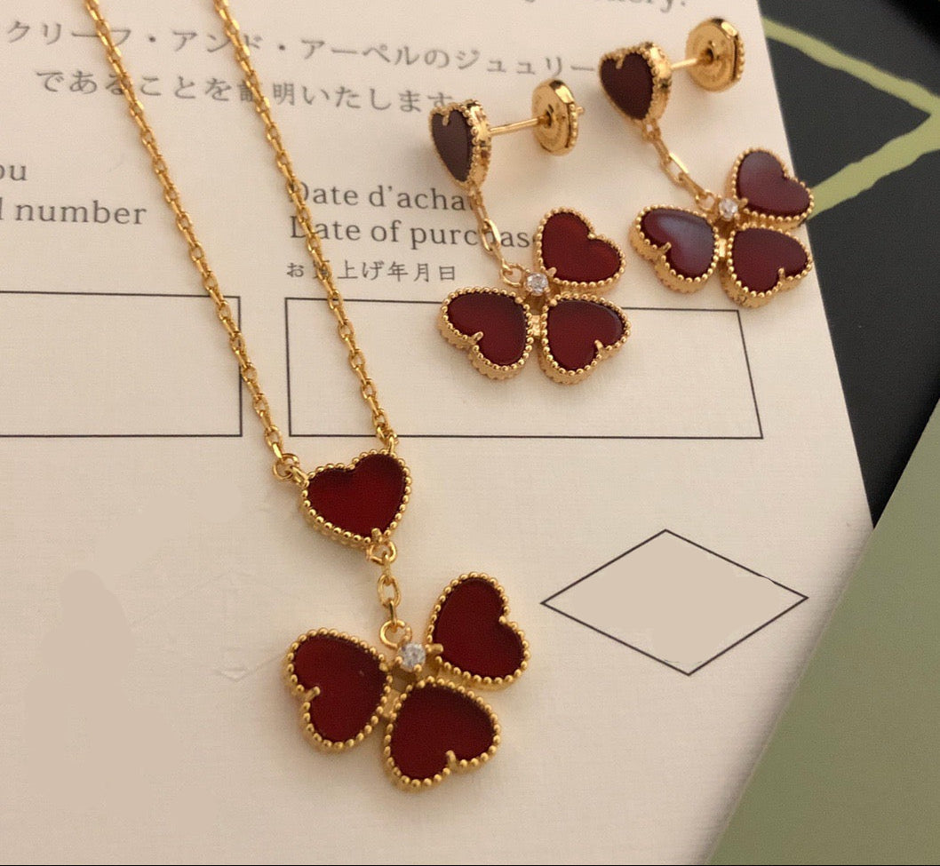 [Lume Jewels] Gold-tone Red Heart Pendant