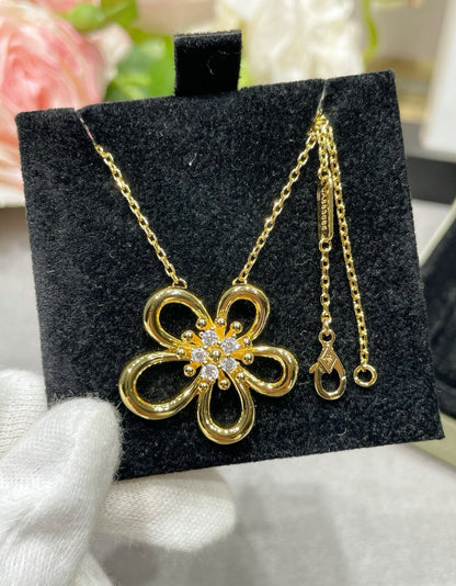 [Lume Jewels] Flower Jewelry Set with Diamond Center
