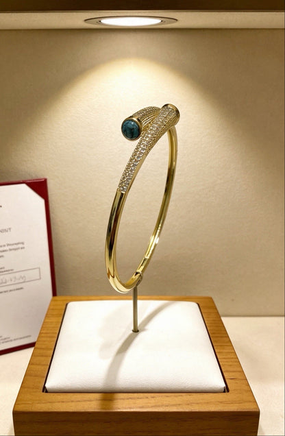 [Lume Jewels] Partially Set Diamond Bangle
