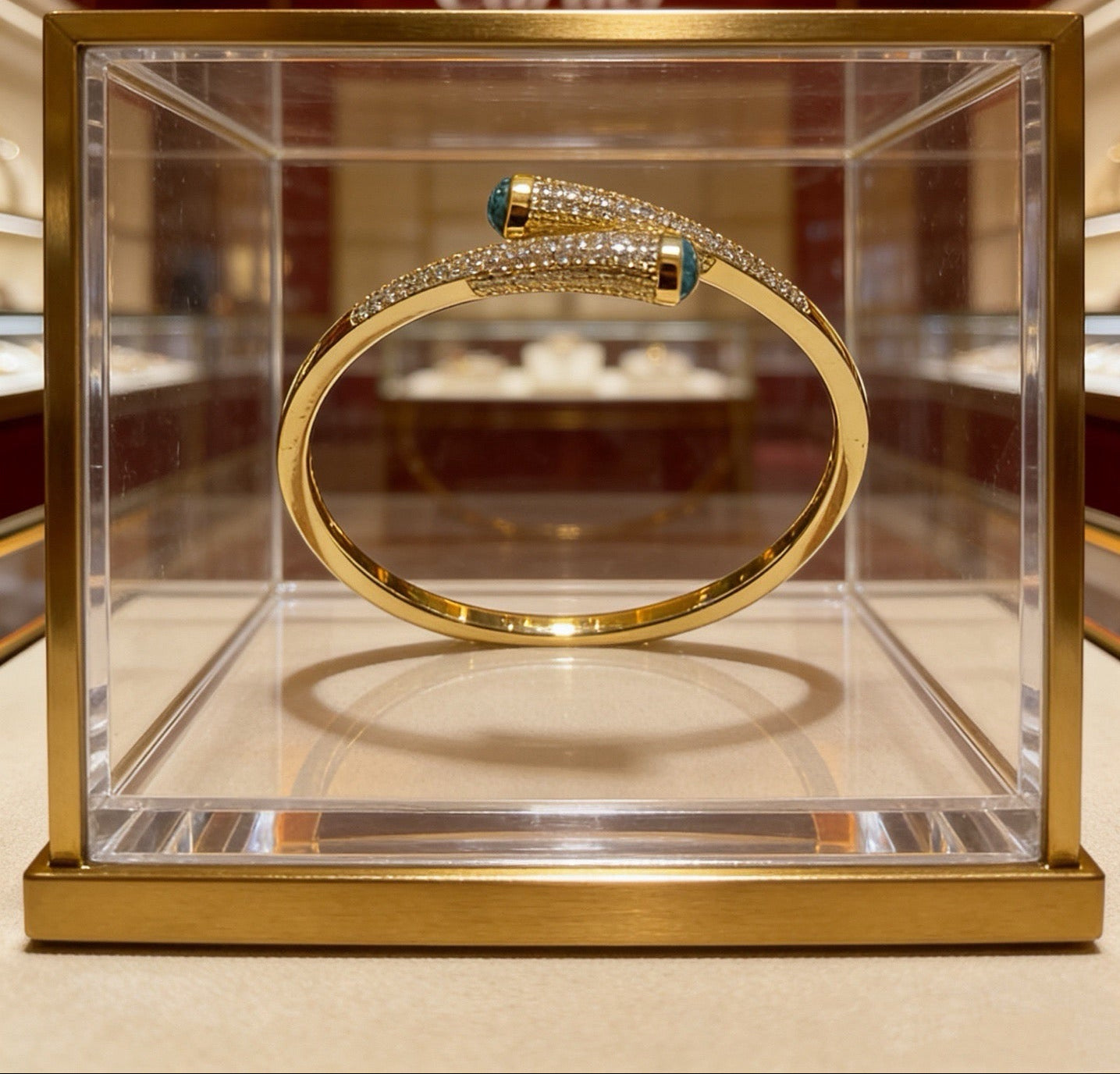 [Lume Jewels] Partially Set Diamond Bangle