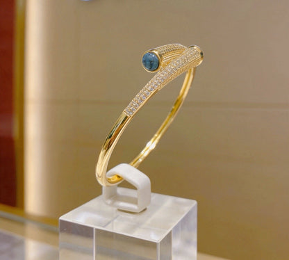[Lume Jewels] Partially Set Diamond Bangle