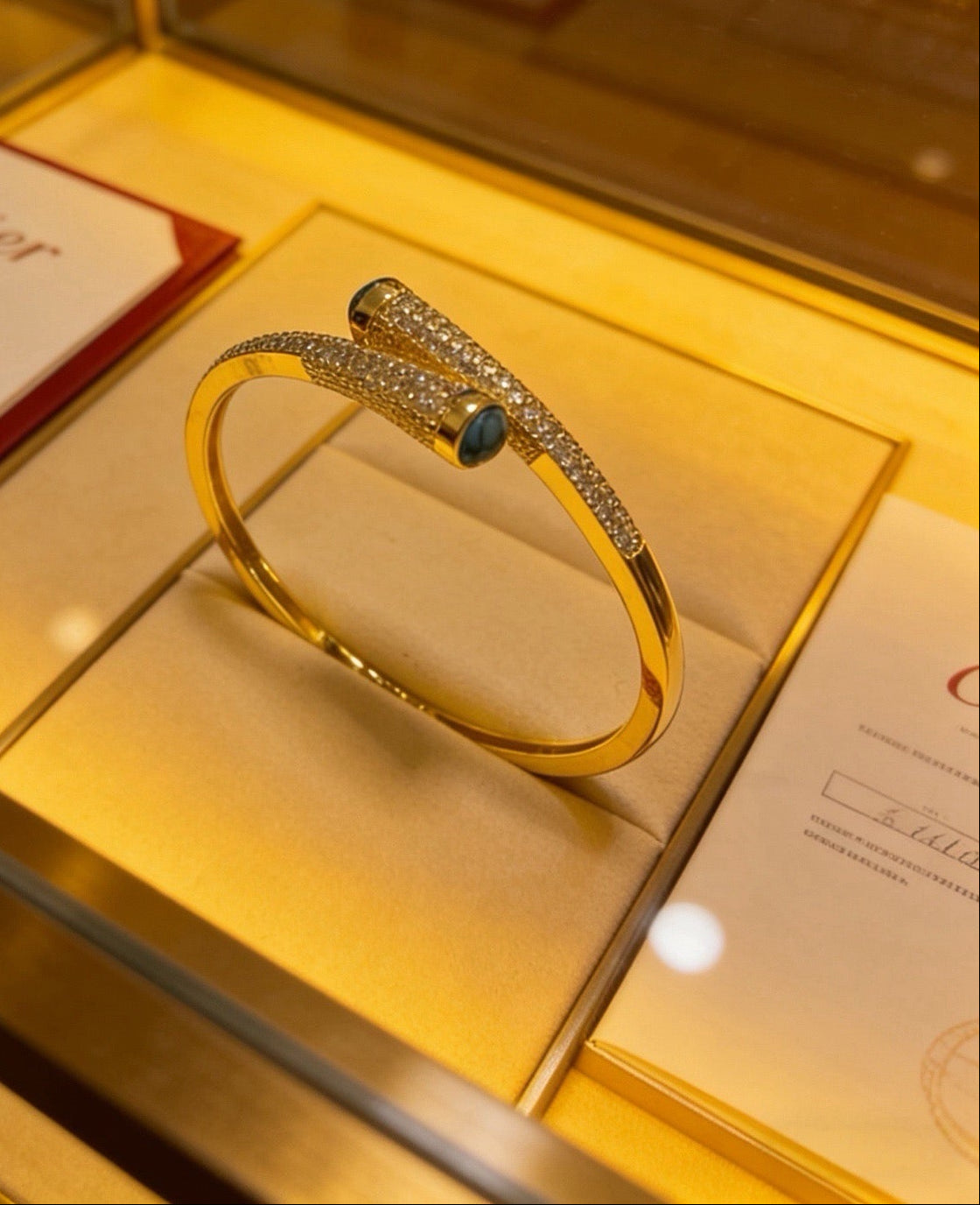[Lume Jewels] Partially Set Diamond Bangle
