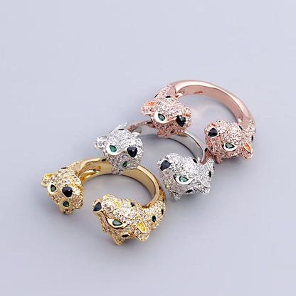 [Lume Jewels] Full Diamond Panther Bangle & Ring