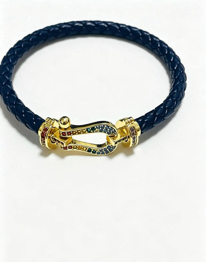 ¡®Lume Jewels2026 New Horseshoe Buckle Leather Couple Bracelet