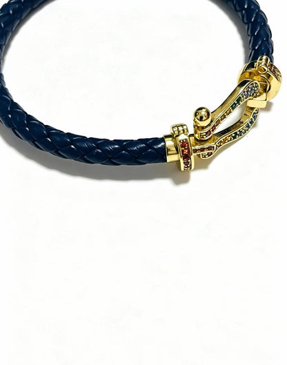 ¡®Lume Jewels2026 New Horseshoe Buckle Leather Couple Bracelet