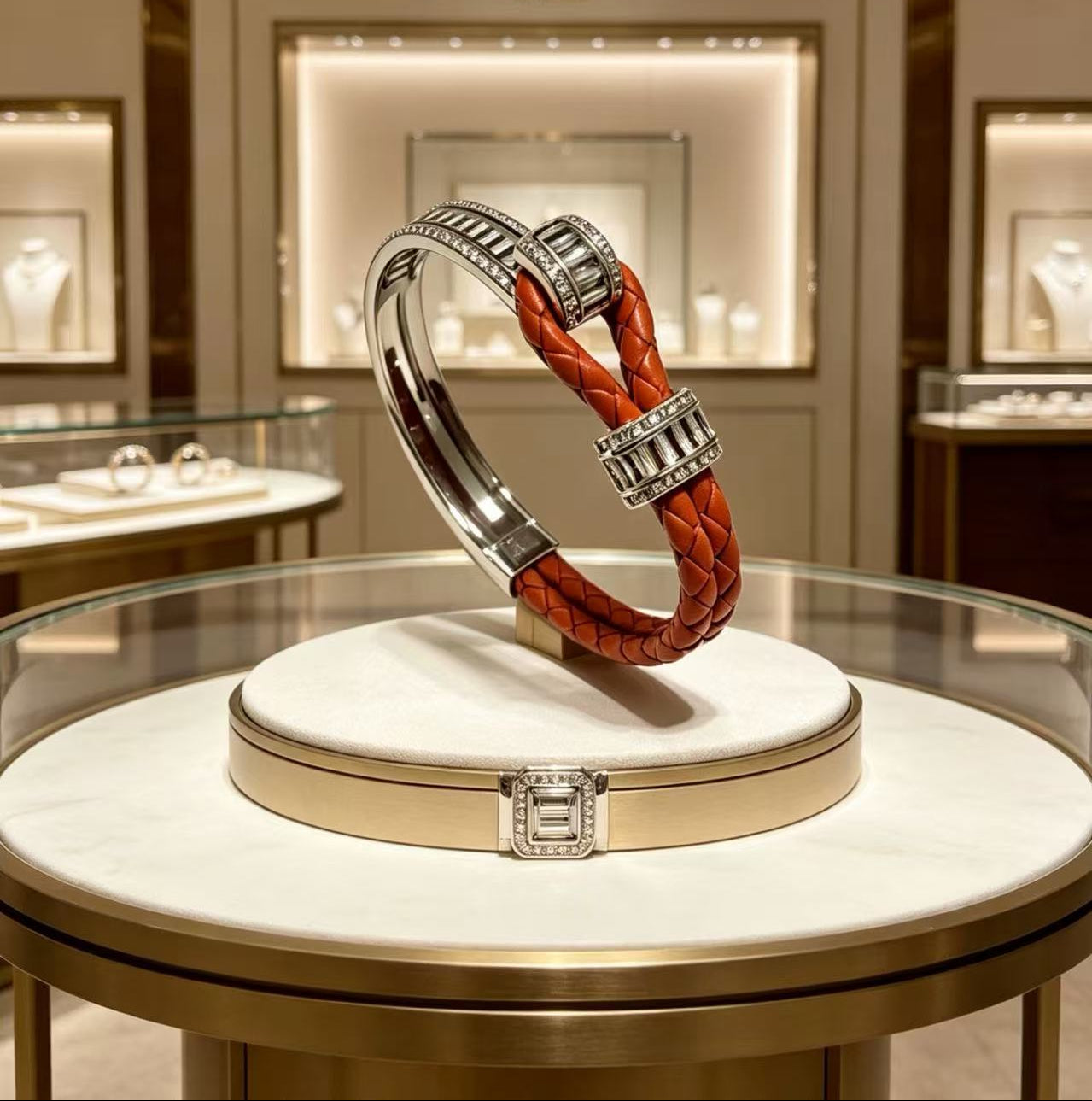 ¡®Lume Jewels2026 New Half-Diamond Horseshoe Buckle Bangle