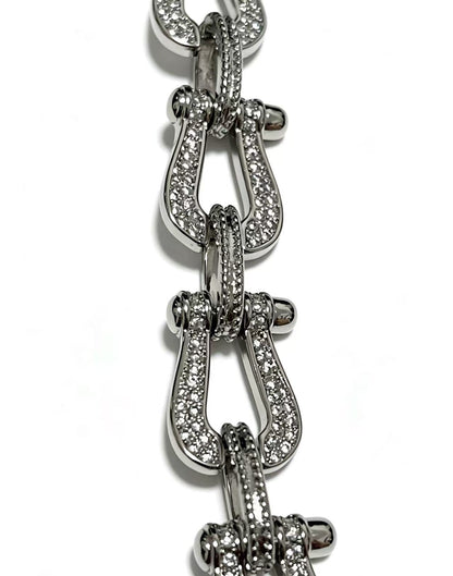 ¡®Lume JewelsDiamond-studded Horseshoe Bracelet
