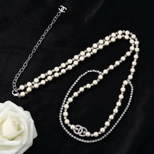 [Lume Jewels]Double C Pearl Waist Chain