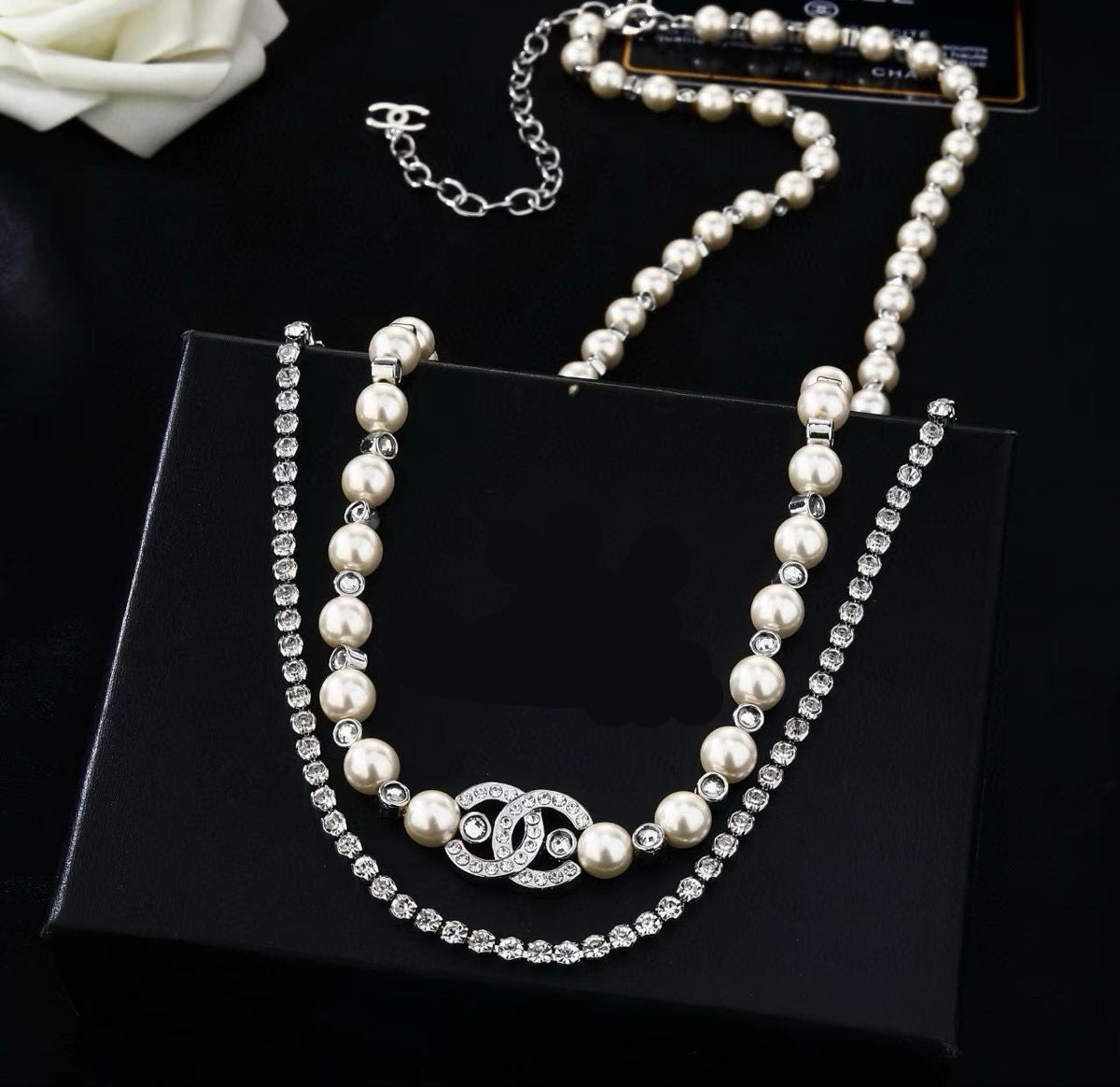 [Lume Jewels]Double C Pearl Waist Chain