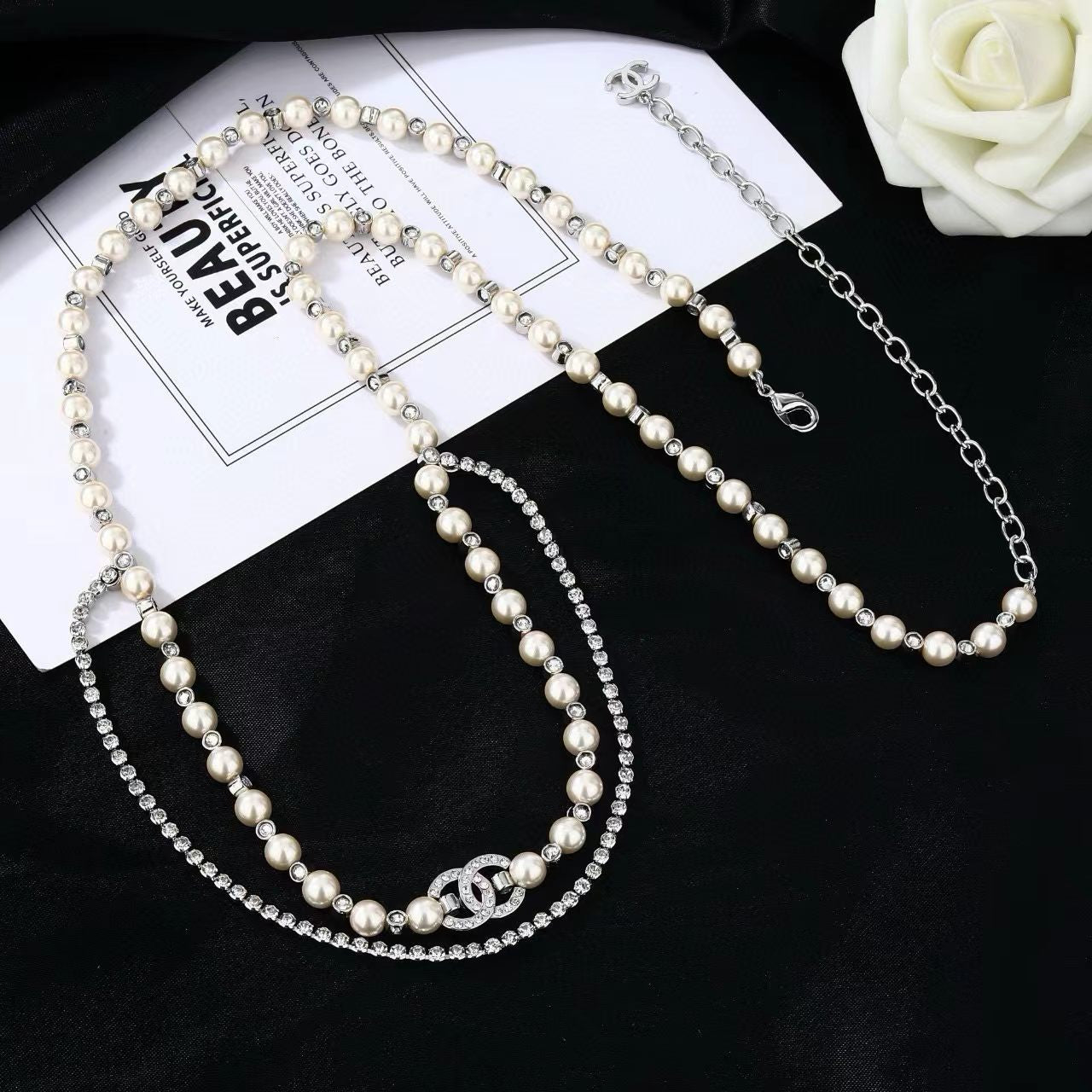 [Lume Jewels]Double C Pearl Waist Chain
