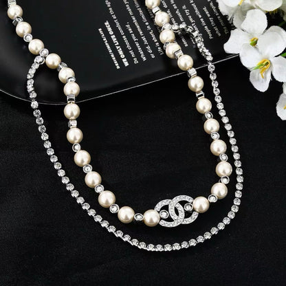 [Lume Jewels]Double C Pearl Waist Chain