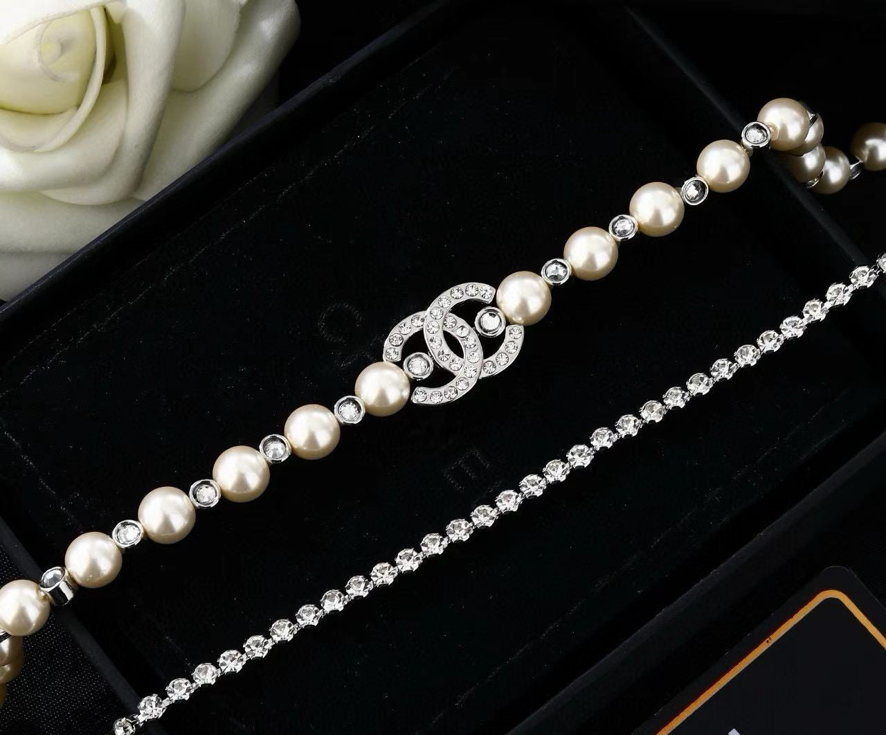 [Lume Jewels]Double C Pearl Waist Chain