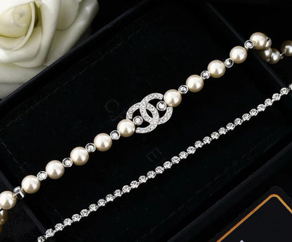 [Lume Jewels]Double C Pearl Waist Chain