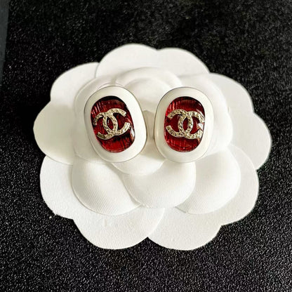 [Lume Jewels]Amber & Glass Stud Earrings